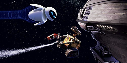 wall-e and love in space